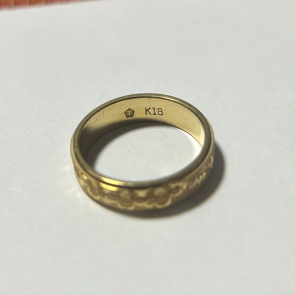 18金 K18 Togo Jewelry 梅 デザイン リング 8号 3.87g 新品未使用品