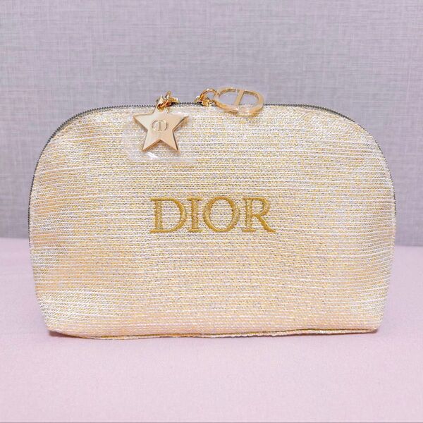 ディオール Dior ポーチ ノベルティ ゴールド ラメ 新品 未使用