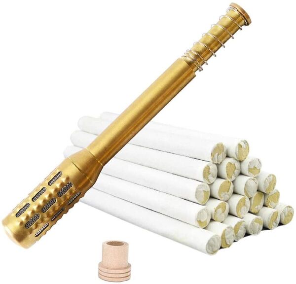 お灸 もぐさ 温灸器 棒灸 温灸棒 高級もぐさ棒(8本入) 艾条 (セット品)