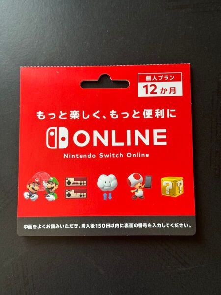 Nintendo Switch Online ニンテンドースイッチオンライン 個人プラン 12ヶ月 任天堂