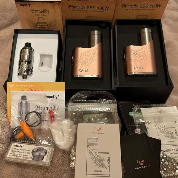 vapefly brunhilde sds 100w 2台 brunhilde MTL RTA 合計3点セット ※注