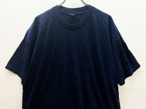 USA製 90's ランズエンド LANDS'END クルーネック 半袖 Tシャツ 紺 ネイビー (XL) 90年代 アメリカ製 ソリッドカラー2