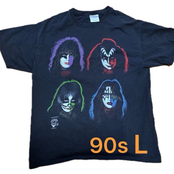 Vintage KISS キッス 1996 MEMBER 4 FACE 90s 古着 Tシャツ L