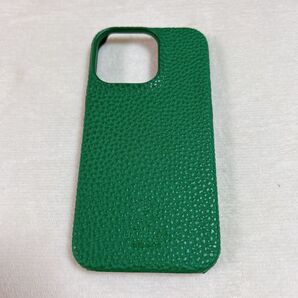 iPhone 13Pro PU レザー カバー グリーン 緑 カバー