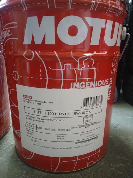 領収書発行可能!モチュール MOTUL エッチテック 100 プラス DL-1 5w30 20L 国内正規品