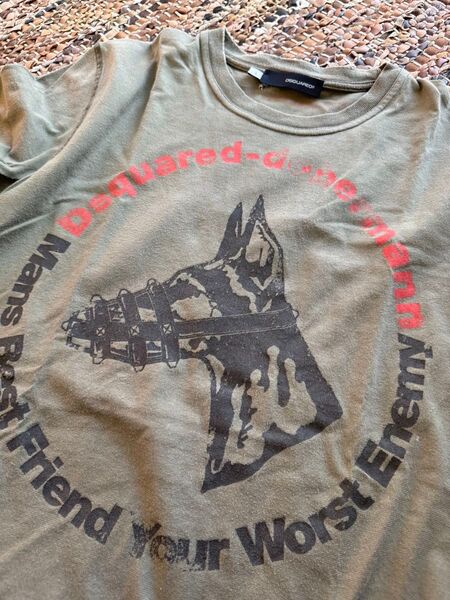 【USED★古着】★ Dsquared2 F/W 2007 Dobermann L Enemy Tシャツ ディースクエアード レア
