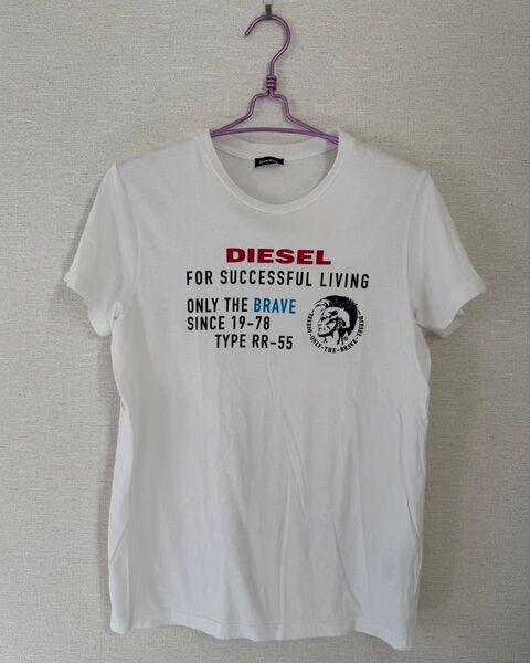 【USED★古着】★ ディーゼル DIESEL Tシャツ M ホワイト 半袖 トップス