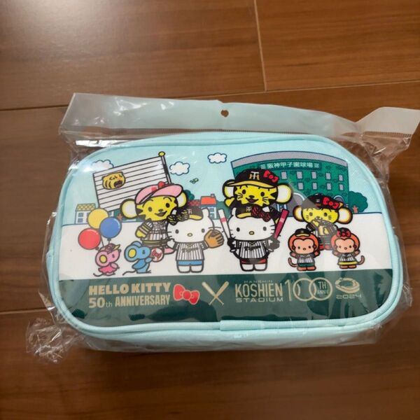 【新品未開封】阪神タイガース ×サンリオ ハローキティ50th コラボ ポーチ