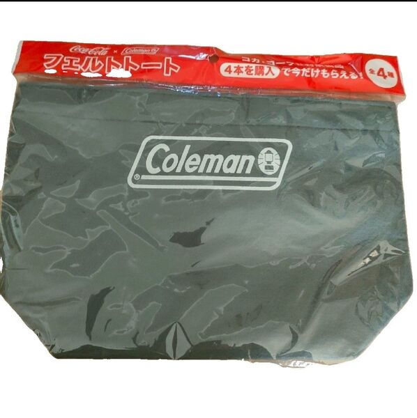 Coleman コールマン フェルトトート トートバッグ グレー コカコーラ