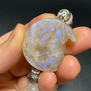 sin様お取り置き2880円ムーンストーンの狼 スモーキークォーツ デザインブレスレット