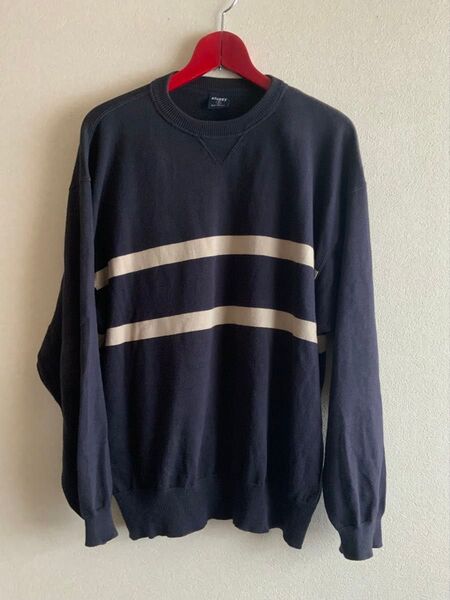 90s 00s old オールド STUSSY コットン・ニット ボーダー セーター スウェット