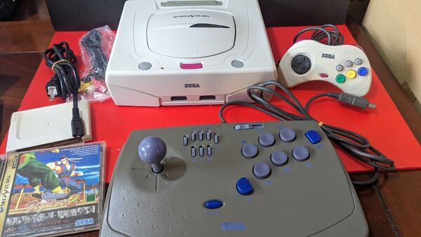 【メンテ済再生品】 SEGA SATURN HST-3220本体 バーチャスティックなど すぐに遊べるフルセット セガ