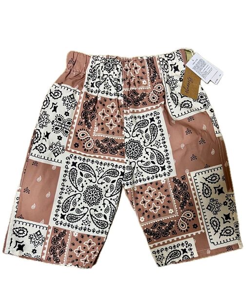 brengs ショートパンツ 120cmバンダナ柄 ブラウン 未使用 タグ付き