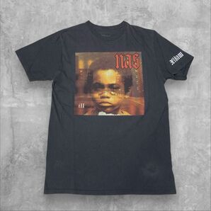 Nas 12AM:RUN illmatic Tシャツ Lサイズ ラップT 両面プリント 半袖 黒 HIPHOP バックプリント