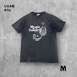 80s ヘインズ USA製 Magic Lantern 両面プリント Mサイズ Tシャツ エロT 半袖 ヴィンテージ 乳 おっぱい