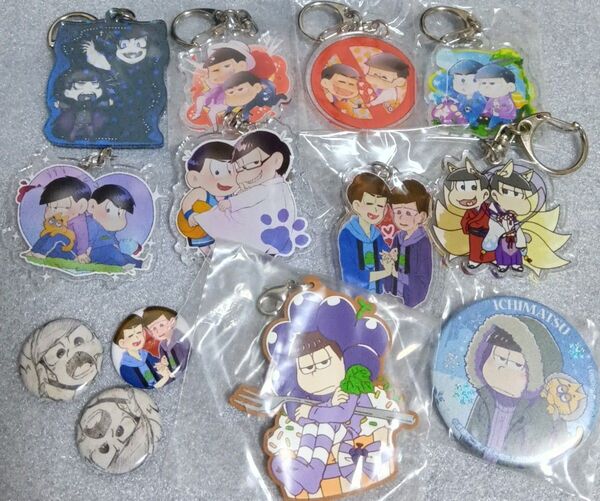 おそ松さん アクリルキーホルダー 缶バッジ