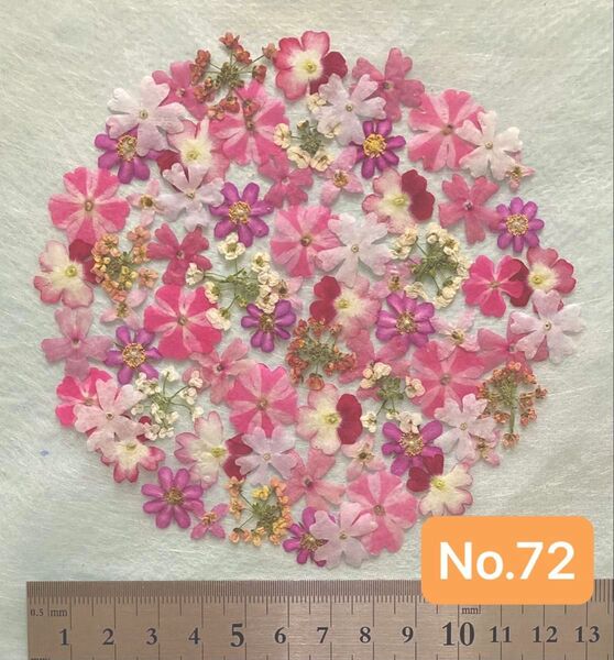 No.72 ピンク系小花の押し花素材