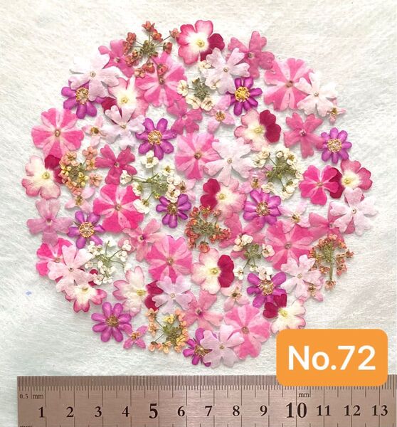 No.72 ピンク系小花の押し花素材