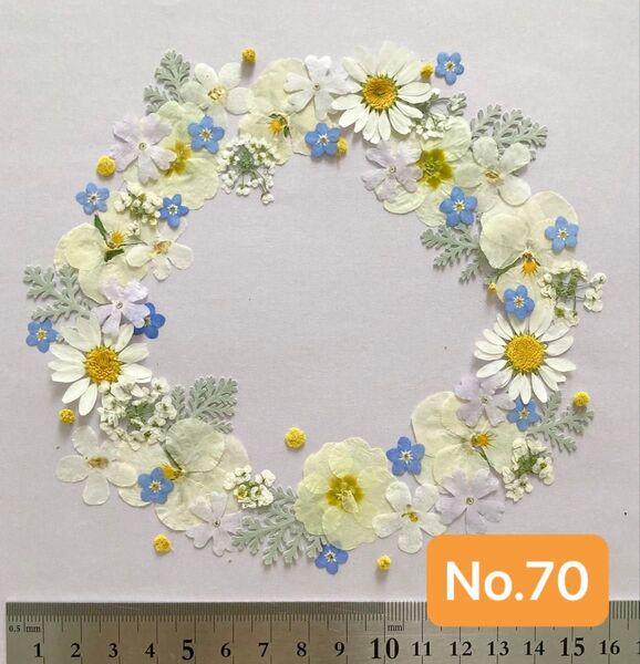No.70 ホワイト系押し花素材