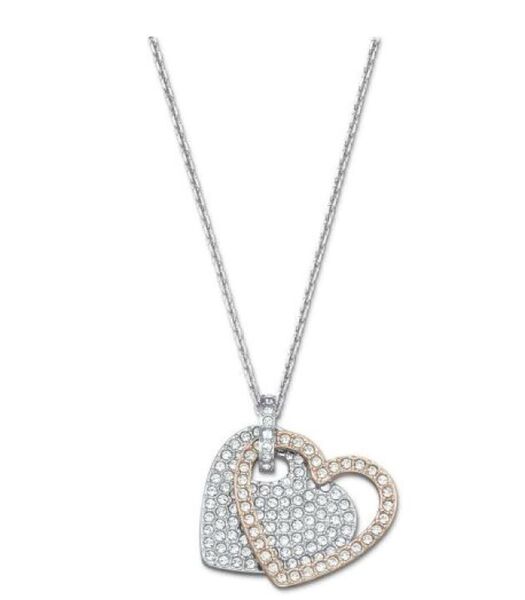SWAROVSKI スワロフスキー ハート ネックレス ピンク ゴールド