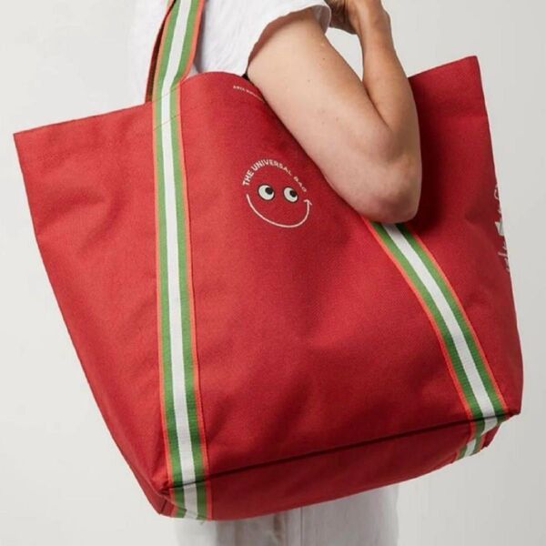香港限定 アニヤハインドマーチ × city'super エコバッグ 赤 トートバッグ ANYA HINDMARCH コラボ