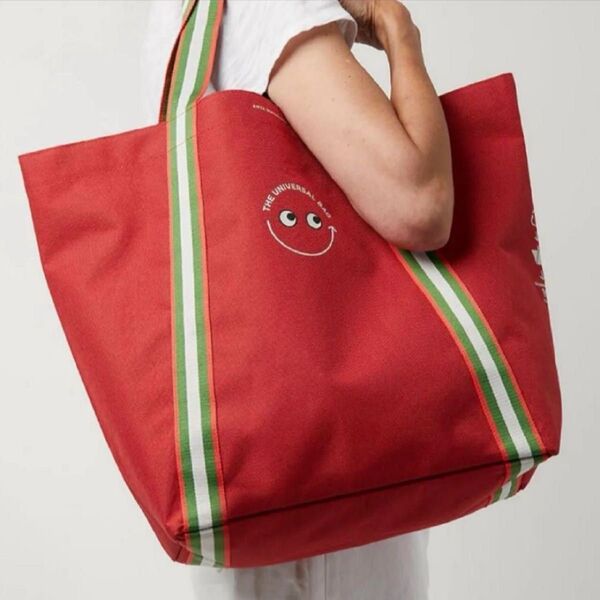 香港限定 アニヤハインドマーチ × city'super エコバッグ 赤 トートバッグ ANYA HINDMARCH コラボ