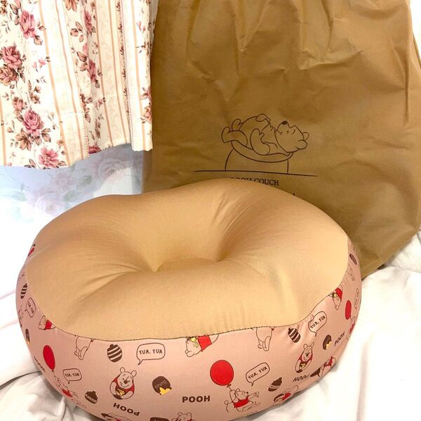 【新品未使用】プーさん ビーズクッション 円座