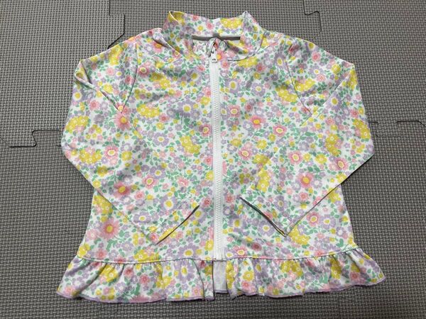 ラッシュガード 長袖 花柄 サイズ95