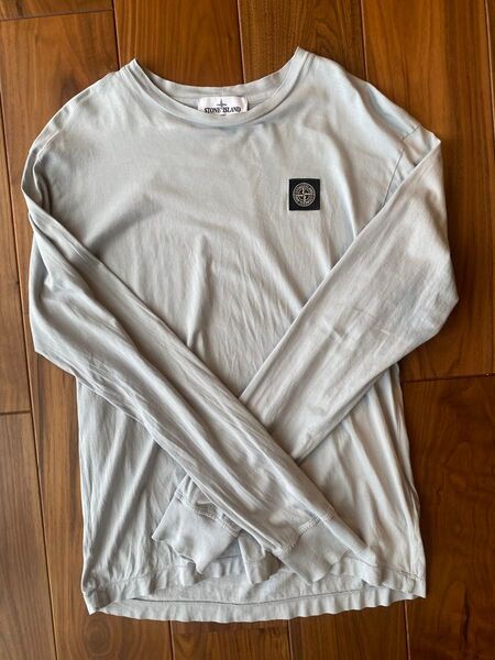 Stone Island ロゴ長袖 Tシャツ グレー