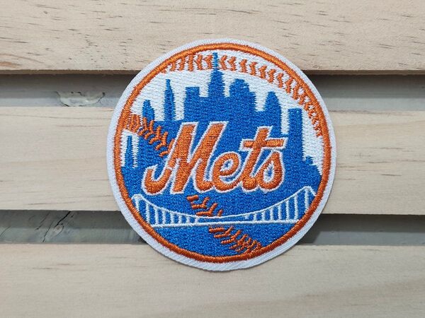 【MLB★PATCH】ニューヨークメッツ!アイロンワッペン/パターンA★直径約6.0cm <1枚>!<千賀滉大><推しクーポン>