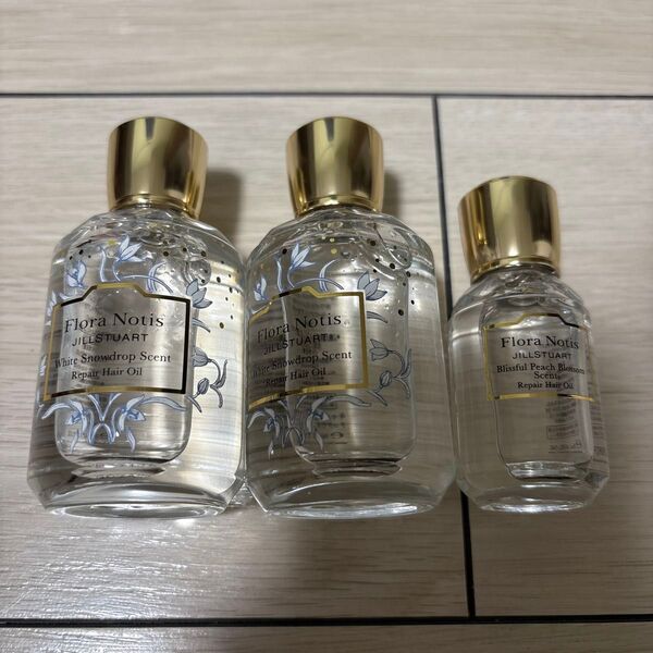 フローラノーティス ホワイトスノードロップ リペアケアオイル 50ml×2 ブリスフルピーチブロッサム リペアヘアオイル 20ml