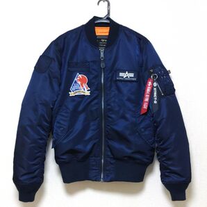 STRICT-G×ALPHA 限定 コラボ MA-1『機動戦士ガンダム E.F.S.F.アムロ・レイ』モデル【RP.BLUE★L】