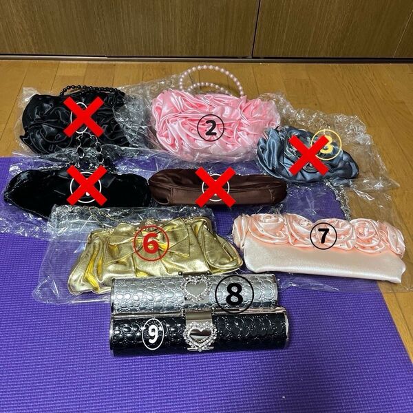 フォーマルパーティーバッククラッチ 薔ゴールド小物入れにも!一つのお値段です。
