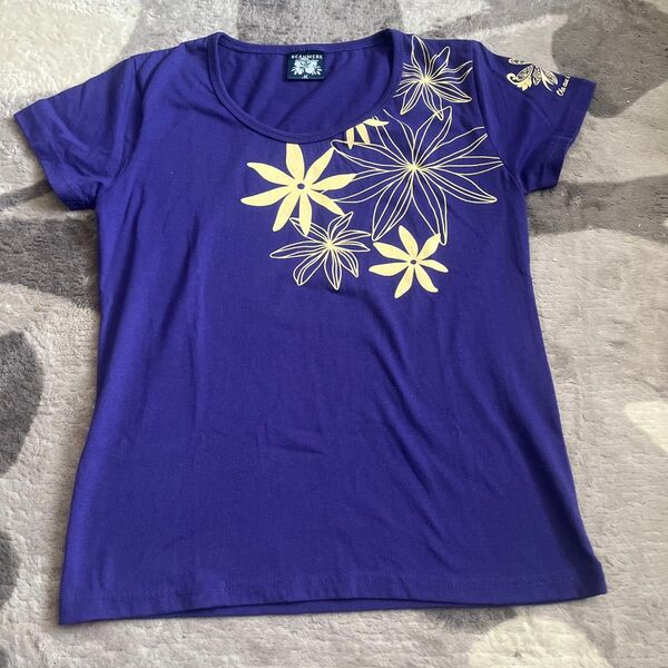 BEAUMERE ボーメールTシャツ パープル紫トップスフラダンス