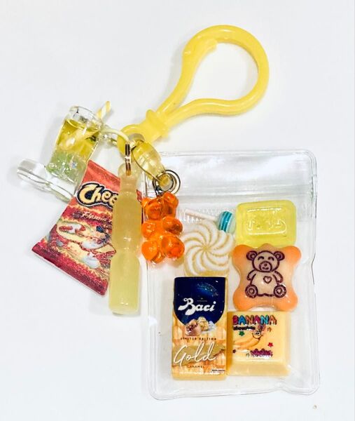 キャンディバッグ キーホルダー 日本のお菓子【イエロー】