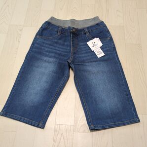 ★のびるっちデニムハーフパンツ160cm★新品タグ付き