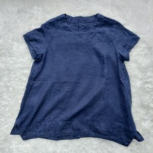 ドゥクラッセ 麻 リネン トップス プルオーバー シャツ ブラウス 11号