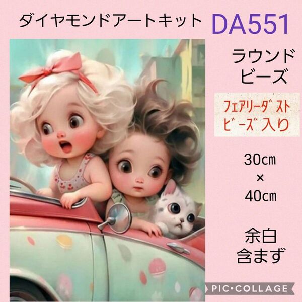 DA551 ダイヤモンドアートキット ラウンドビーズ フェアリーダストビーズ