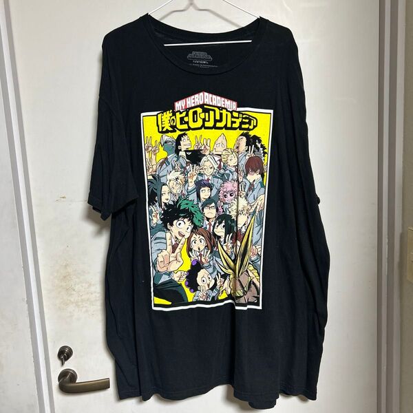 僕のヒーローアカデミア 2XL Tシャツ Tシャツ ブラック アニメ Tee 半袖 半袖Tシャツ 黒 キャラクター