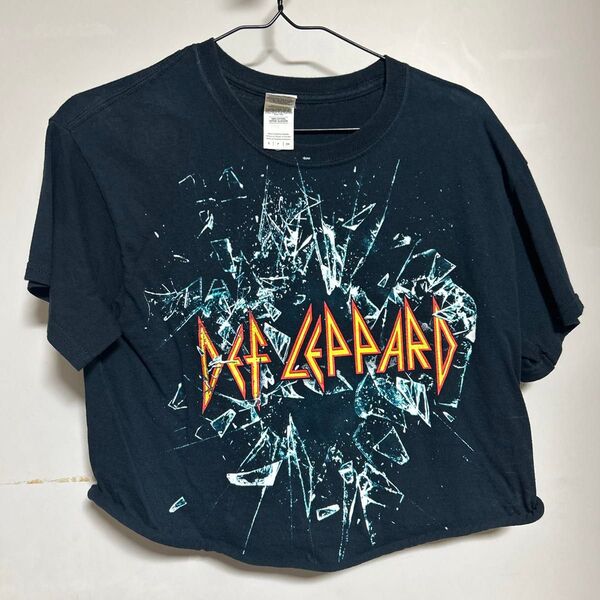 DEF LEPPARD 破裂したガラスデザイン Tシャツ S Tシャツ ビンテージ 90s ヴィンテージ 半袖 古着 黒 tシャツ