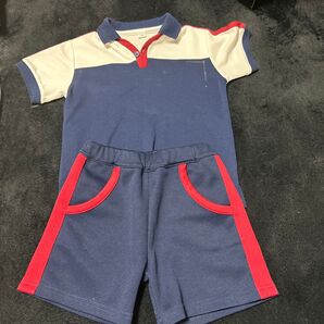 子供服 セットアップ 110 ネイビー ホワイト 2点セット