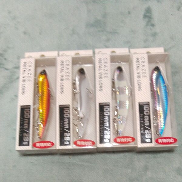 【新品】アルファタックル alphatackle CRAZEE METAL VIB LONG 100mm-28g×4color