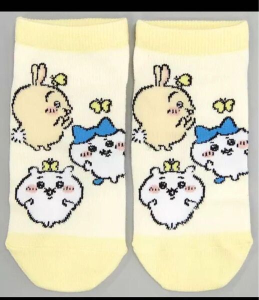 しまむらコラボ ちいかわ キャラクター靴下 ソックス レディース ハチワレ うさぎ 送料無料 23〜25cm