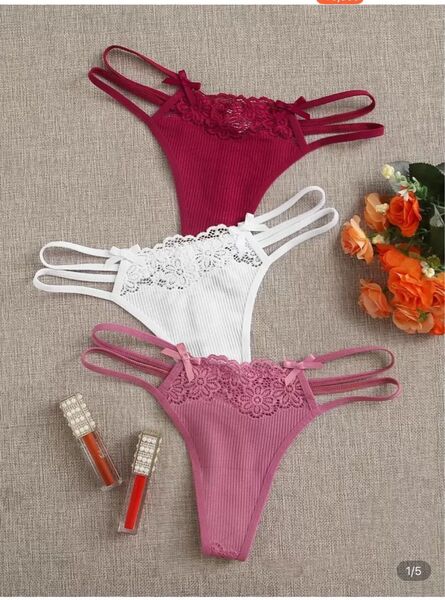 新品ショーツ 4枚セット Tバック 下着 レース ランジェリー XLサイズ セクシー 紐ショーツ パンツ 送料無料 即発送