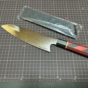 新品 V金10号 V10 剣型 牛刀 包丁 鏡面 ダマスカス67層 包丁カバー付き