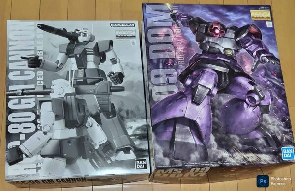 ガンプラ プレミアムバンダイ MG ドム ジム・キャノン