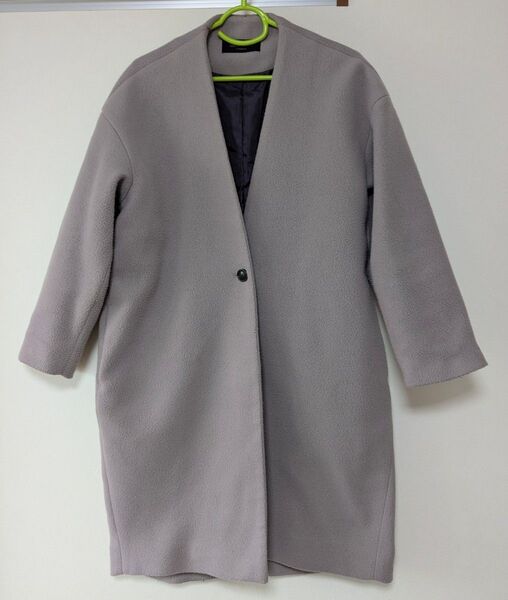 chocol raffine robe ショコラ フィネ ローブ ネックノーカラーコート ノーカラーコート コート ロングコート