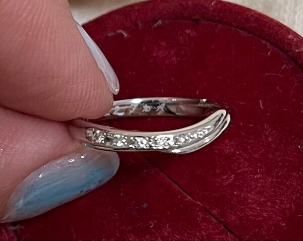 スタージュエリー STAR JEWELRY リング 指輪 ウェーブ ダイヤ0.03ct Pt950 プラチナ 7号