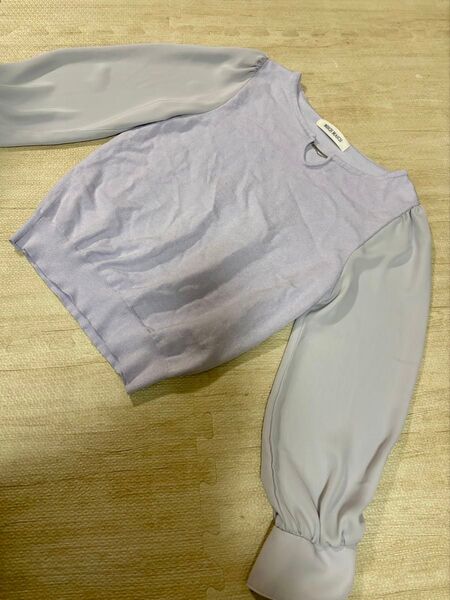 MISCH MASCH ミッシュマッシュ ラベンダーニットブラウス アクセサリー付き