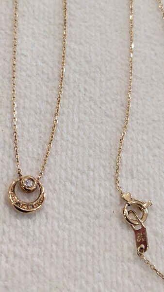現行品 スタージュエリー K10 ネックレス ダイヤモンド 0.01ct DIAMOND FALL NECKLACE